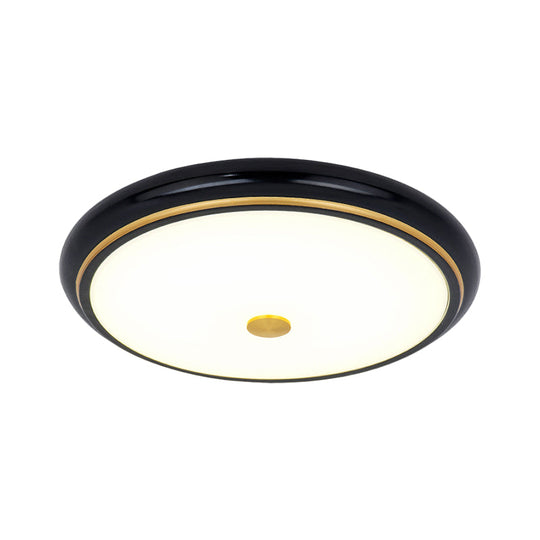 Traditional Circular Led Flush Mount Ceiling Light Fixture - 13’/16’/19.5’ Wide Black/Gold