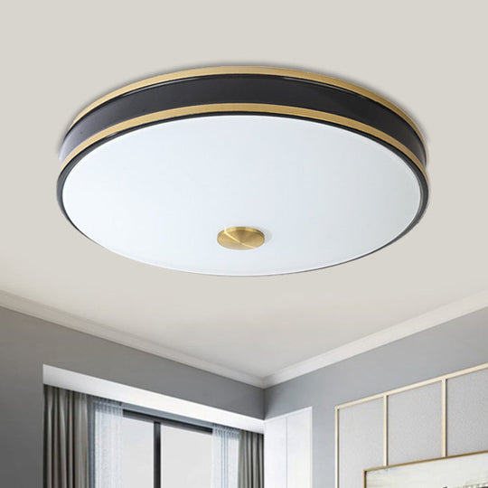Black/Gold Round Led Flush Mount Ceiling Light - 12’/19’/15.5’ Diameter Perfect For Bedrooms