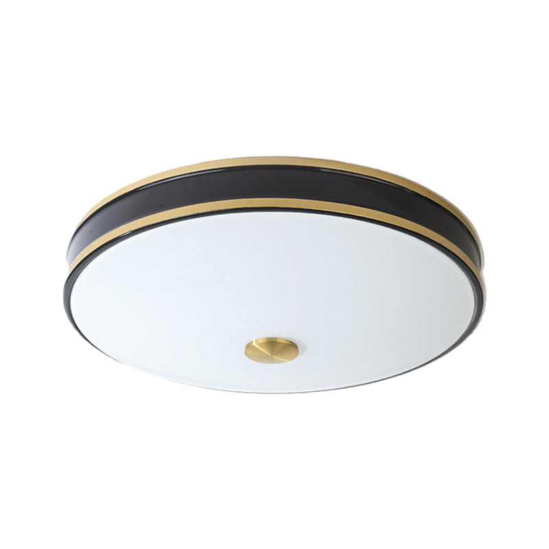 Black/Gold Round Led Flush Mount Ceiling Light - 12’/19’/15.5’ Diameter Perfect For Bedrooms