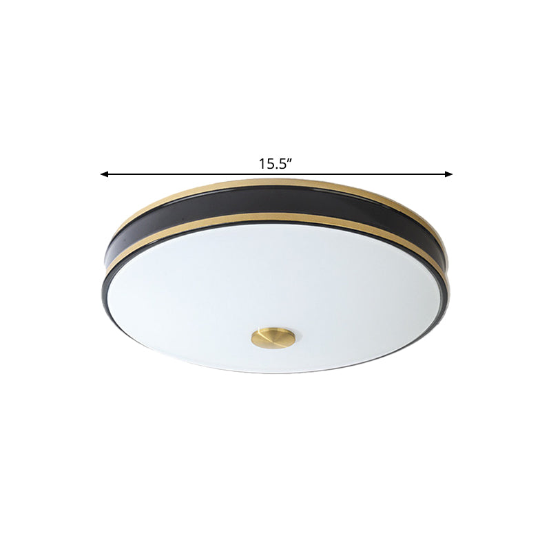 Black/Gold Round Led Flush Mount Ceiling Light - 12/19/15.5 Diameter Perfect For Bedrooms And