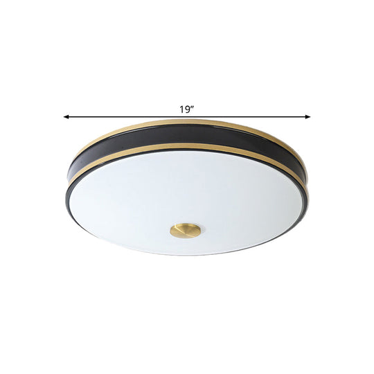 Black/Gold Round Led Flush Mount Ceiling Light - 12’/19’/15.5’ Diameter Perfect For Bedrooms