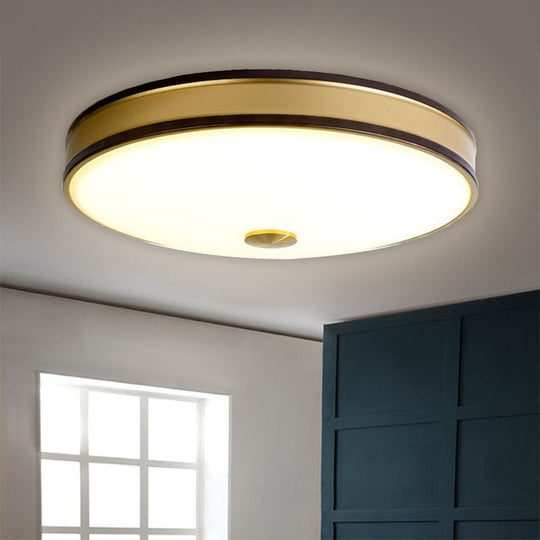 Black/Gold Round Led Flush Mount Ceiling Light - 12’/19’/15.5’ Diameter Perfect For Bedrooms