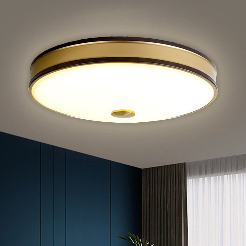 Black/Gold Round Led Flush Mount Ceiling Light - 12’/19’/15.5’ Diameter Perfect For Bedrooms