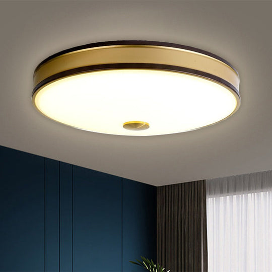 Black/Gold Round Led Flush Mount Ceiling Light - 12’/19’/15.5’ Diameter Perfect For Bedrooms