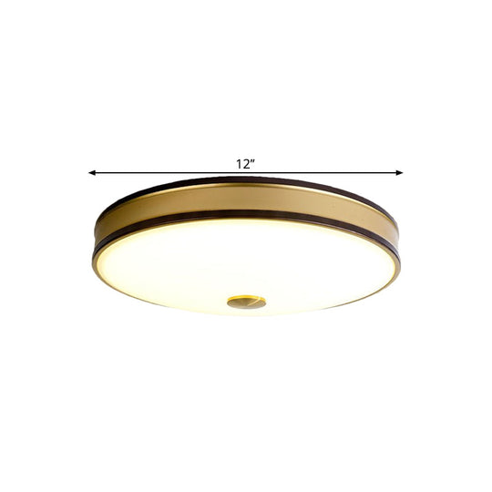 Black/Gold Round Led Flush Mount Ceiling Light - 12’/19’/15.5’ Diameter Perfect For Bedrooms