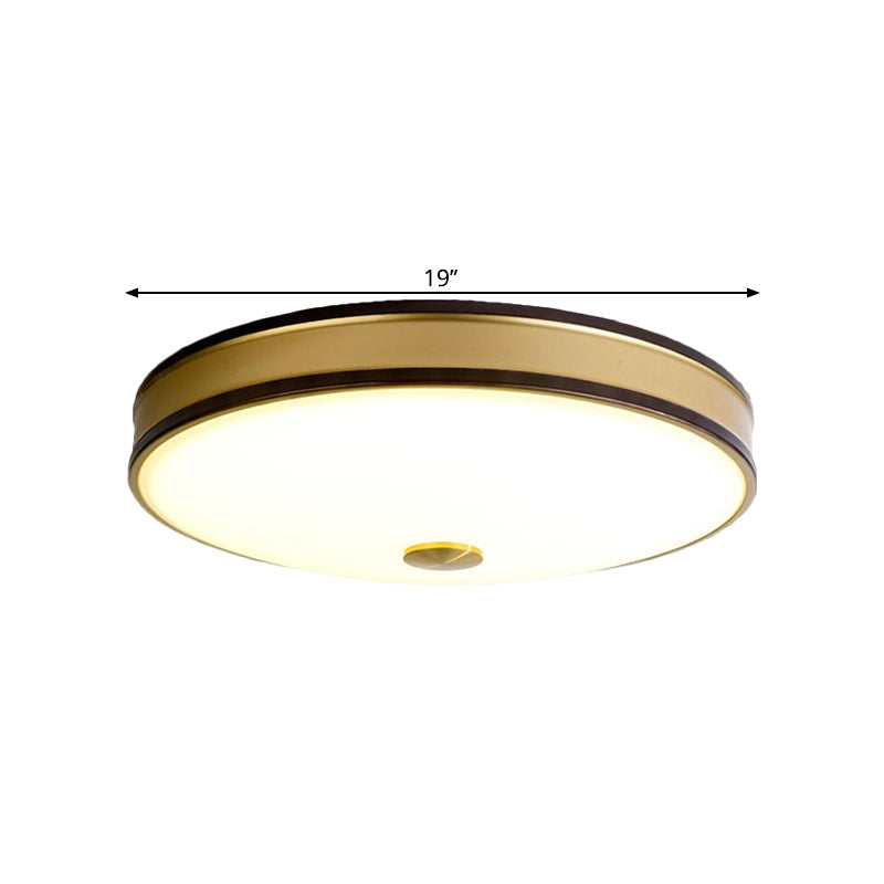 Black/Gold Round Led Flush Mount Ceiling Light - 12/19/15.5 Diameter Perfect For Bedrooms And