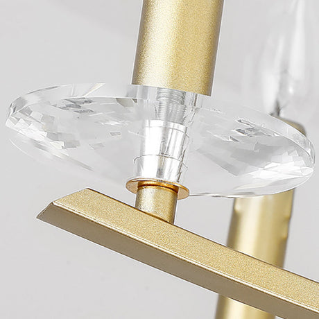 Vintage Brass Chandelier With Crystal Decor Open Bulbs And Multiple Head Options