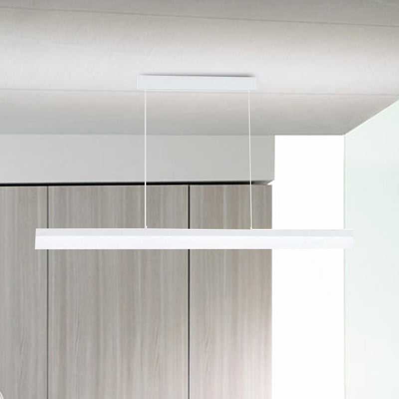 Minimalist Led Pendant Light In Black White Or Brown - Warm Natural Lighting 31.5 39 47 Wide