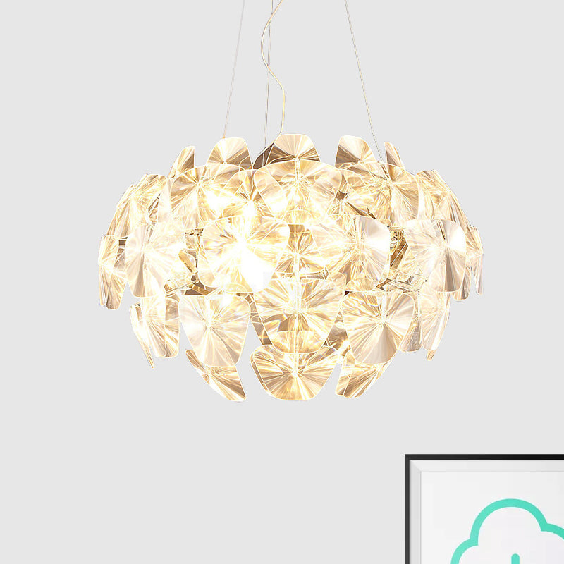 Modern Acrylic Globe Pendant Light - Clear Ceiling Lamp (24’/28.5’/43’ Wide)
