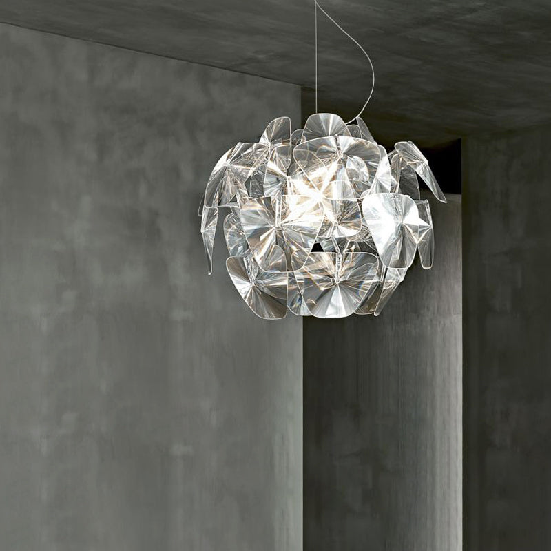 Modern Acrylic Globe Pendant Light - Clear Ceiling Lamp (24’/28.5’/43’ Wide)