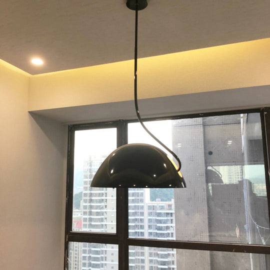 Contemporary Black/White Metal Pendant Light For Dining Room