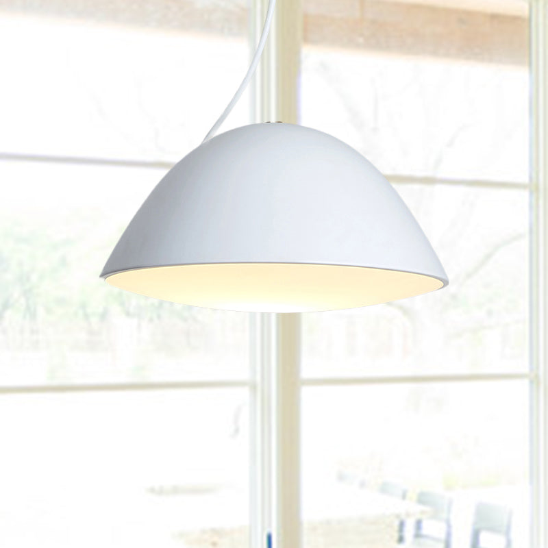 Contemporary Black/White Metal Pendant Light For Dining Room