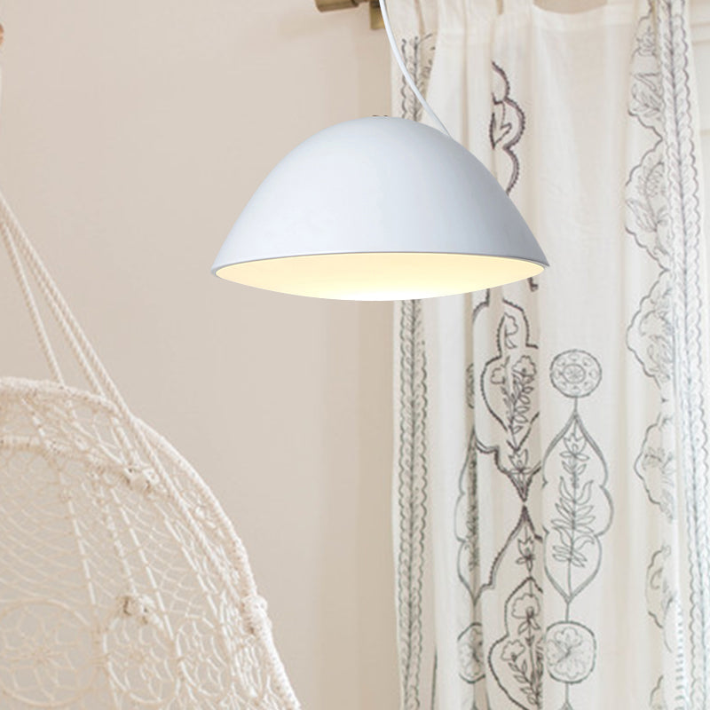 Contemporary Black/White Metal Pendant Light For Dining Room