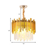 Stunning Silver/Gold Pendant Lamp With Crystal Prism - 6-Bulb Suspension For Bedroom