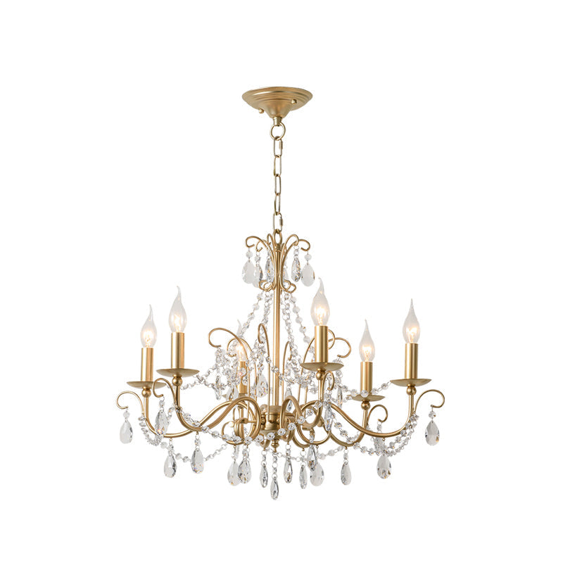 Luminaire suspendu moderne en perles de cristal avec finition champagne - 3/6 lumières - Plafonnier suspendu"

 Ce titre révisé est plus court et plus concis tout en transmettant tous les mots-clés importants à des fins de référencement.