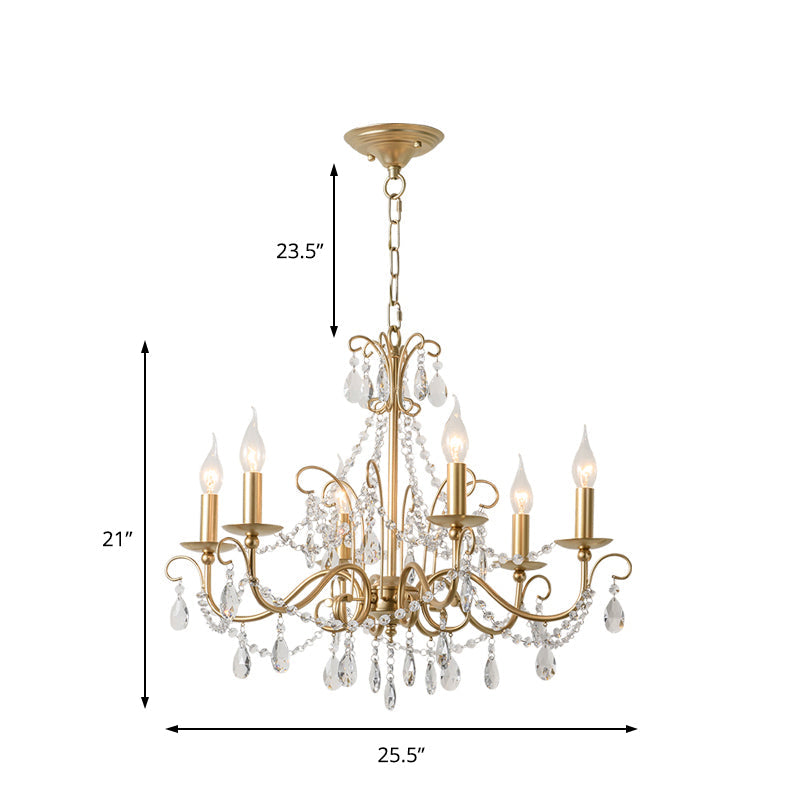 Luminaire suspendu moderne en perles de cristal avec finition champagne - 3/6 lumières - Plafonnier suspendu"

 Ce titre révisé est plus court et plus concis tout en transmettant tous les mots-clés importants à des fins de référencement.