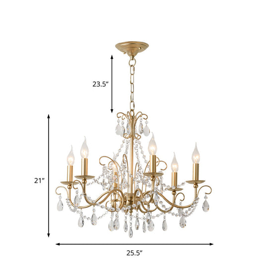 Luminaire suspendu moderne en perles de cristal avec finition champagne - 3/6 lumières - Plafonnier suspendu"

 Ce titre révisé est plus court et plus concis tout en transmettant tous les mots-clés importants à des fins de référencement.