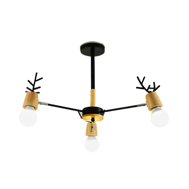 Sputnik Metal Chandelier - Modern Ceiling Hang Fixture With Bare Bulb For Bedroom 3/6/8 Lights