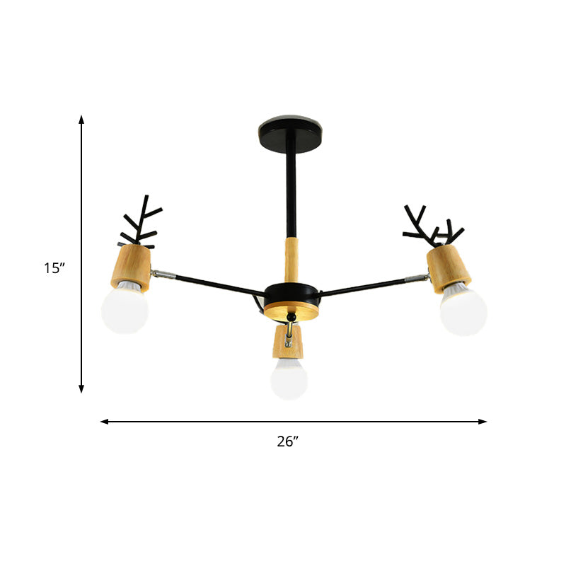 Sputnik Metal Chandelier - Modern Ceiling Hang Fixture With Bare Bulb For Bedroom 3/6/8 Lights