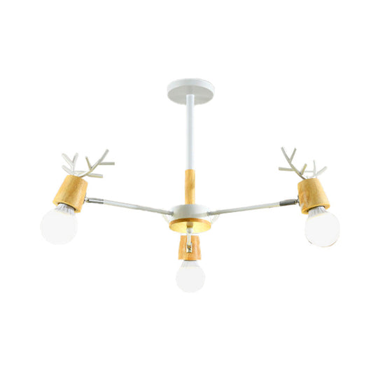 Sputnik Metal Chandelier - Modern Ceiling Hang Fixture With Bare Bulb For Bedroom 3/6/8 Lights