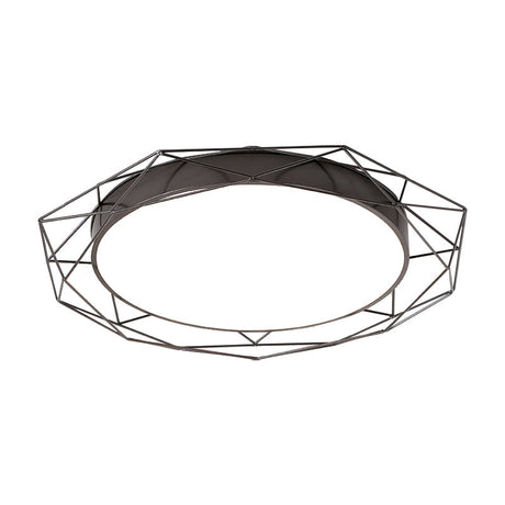 Metallic Flush Mount Ceiling Light Round Nordic Gold/Black Wire Frame Ideal For Bedroom 21.5/25.5