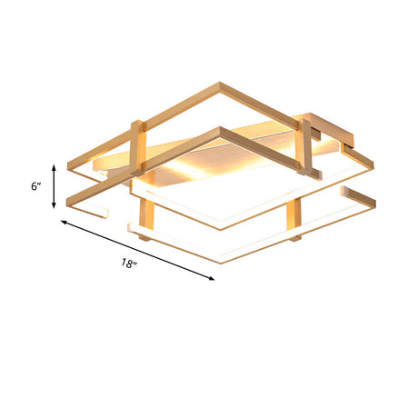 Nordic Gold Led Bedroom Ceiling Lamp Aluminum Frame Flush Mount Light Fixture In Warm/White 18/23.5W
