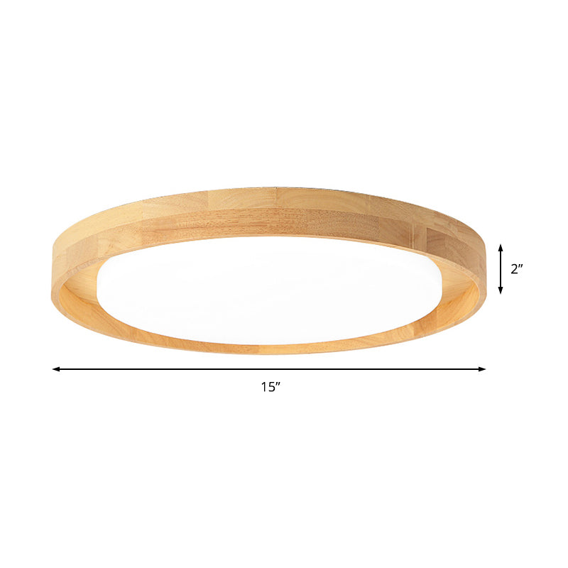 15’/19’ Acrylic Round Flush Led Ceiling Lamp With Modern Design Warm/White Light