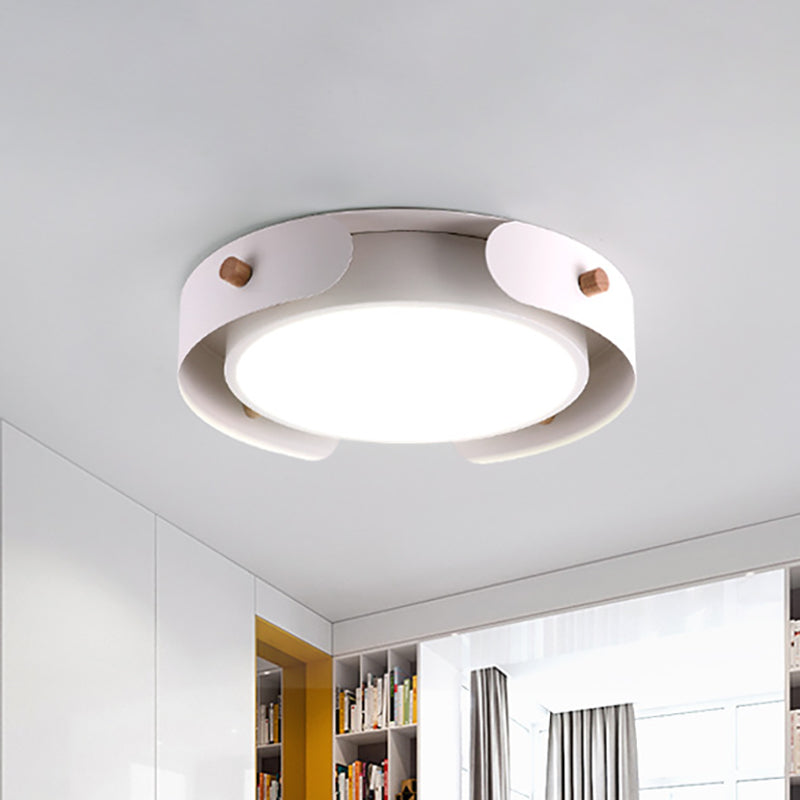 15’/19’ Minimalist Led Flush Ceiling Light With Acrylic Shade - White Round Lamp Warm/White
