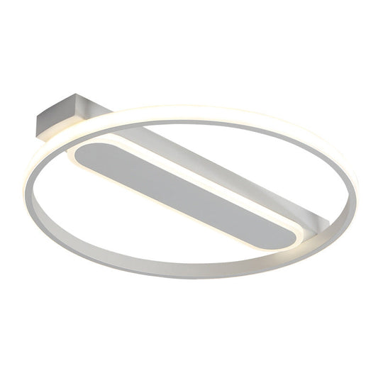 Flush Mount Acrylic Led Light For Bedroom Ceiling - Ring Design Warm/White 16/19.5/23.5 Dia