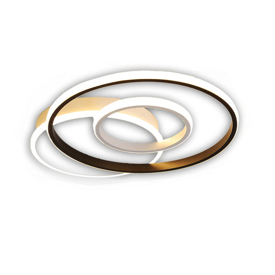 Minimalist Black & White Ceiling Light With Integrated Led - Warm/White - Multiple Sizes