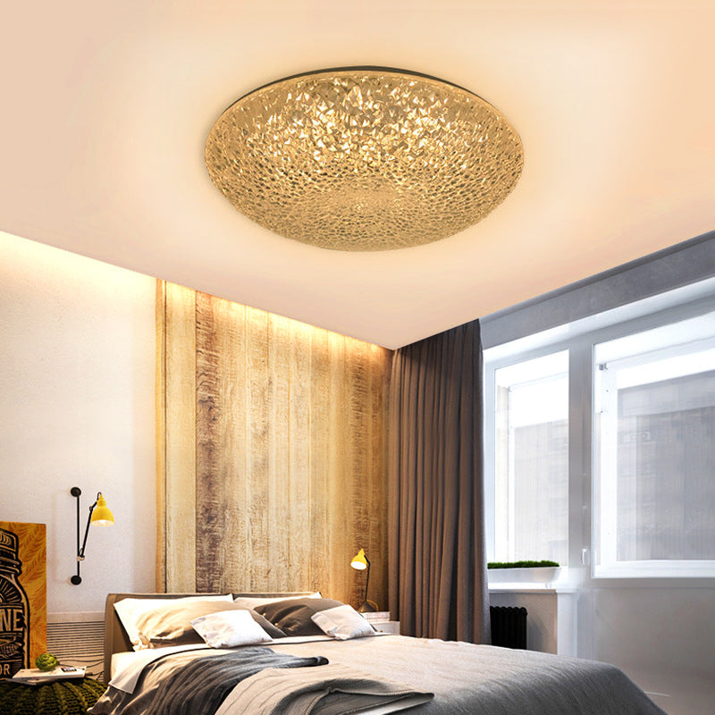 Minimalist Acrylic Led Ceiling Light: Bowl Flush Mount Lamp In White/Warm/Natural Light For Bedroom