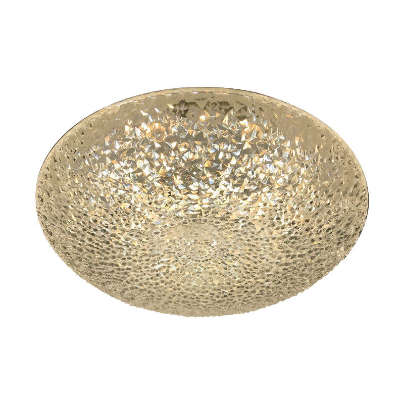 Minimalist Acrylic Led Ceiling Light: Bowl Flush Mount Lamp In White/Warm/Natural Light For Bedroom