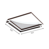 Modern Acrylic Led Ceiling Light In Coffee Brown Flush Mount Lamp With Overlapping Design Warm/White