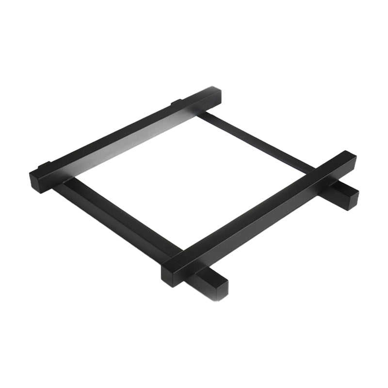 Modern Metal Led Flush Mount Lamp With Crisscross Design - Black/White 17’/21’/25’ Wide