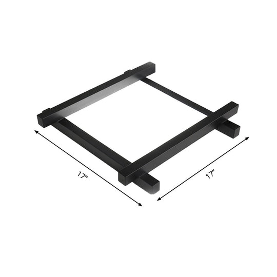 Modern Metal Led Flush Mount Lamp With Crisscross Design - Black/White 17’/21’/25’ Wide