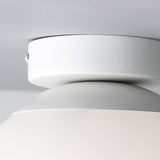 Modern Opal Glass Globe Flush Mount Lamp - 1 Light 6/8/10 Wide White Ceiling Fixture