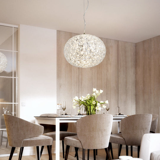 Contemporary Led Crystal Hanging Ceiling Light For Dining Room