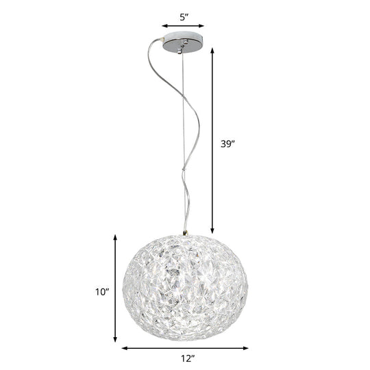 Contemporary Led Crystal Hanging Ceiling Light For Dining Room