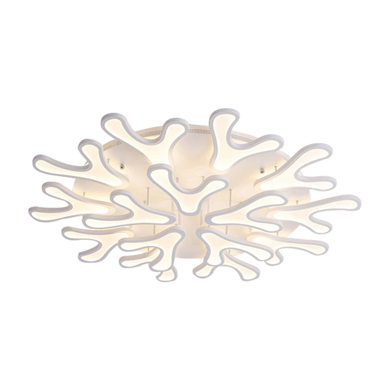 Contemporary Coral Led Flush Mount Ceiling Light - Acrylic 4/6/12 - Light Bedroom Lighting Fixture