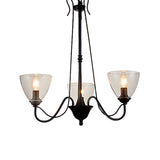 Modern Black Clear Glass Pendant Light Chandelier For Living Room - 3/5/6 Lights