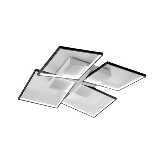 Minimalist Clear Glass Led Semi - Mount Ceiling Lamp In Warm/White/3 Colors 35.5’/26.5’ Long