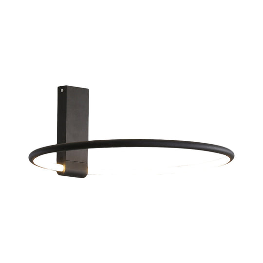 16’/23.5’ Wide Ring Led Flush Mount Ceiling Lamp In Modern Metallic Black/White/Gold Finishes