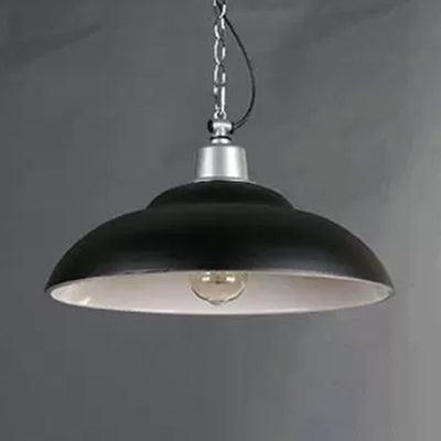 Vintage Style Double Bubble Hanging Ceiling Light For Living Room - Black/Green Metal Shade