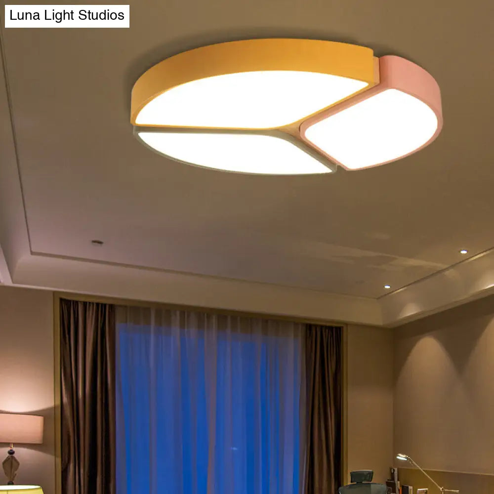 16/19.5/23.5 Macaron Metallic Led Flushmount Light - Warm/White