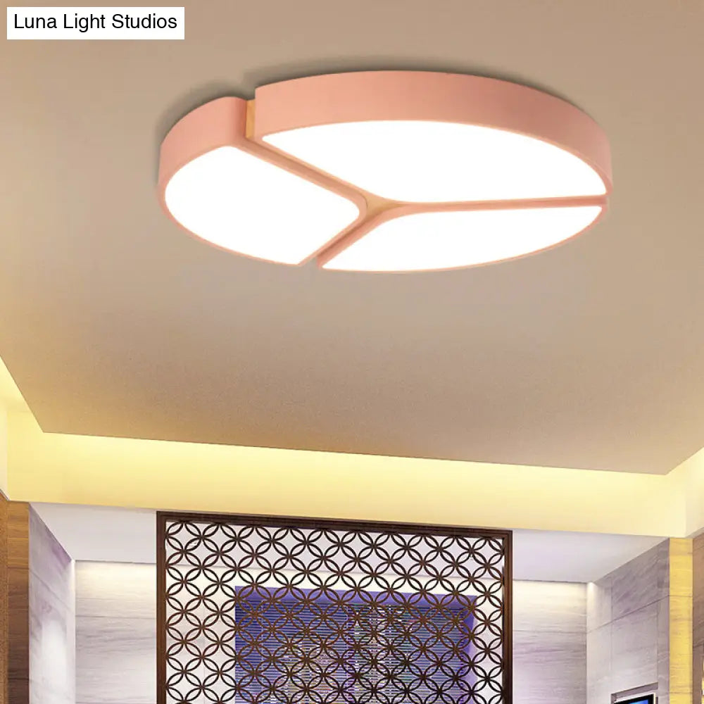 16/19.5/23.5 Macaron Metallic Led Flushmount Light - Warm/White