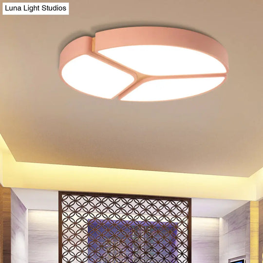 16/19.5/23.5 Macaron Metallic Led Flushmount Light - Warm/White