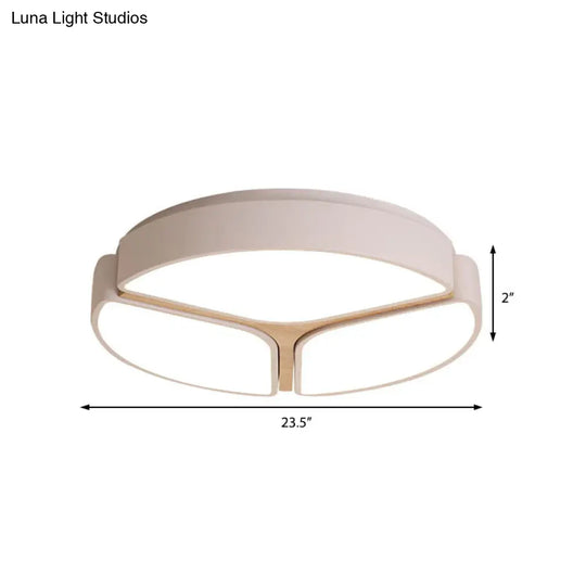 16/19.5/23.5 Macaron Metallic Led Flushmount Light - Warm/White