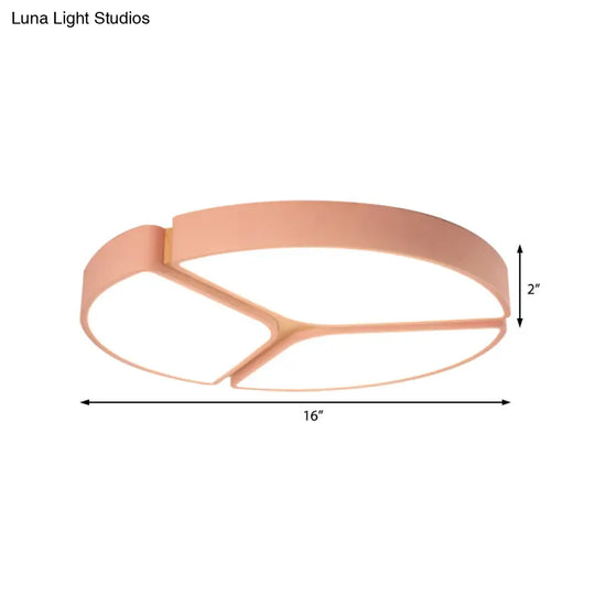 16’/19.5’/23.5’ Macaron Metallic Led Flushmount Light - Warm/White