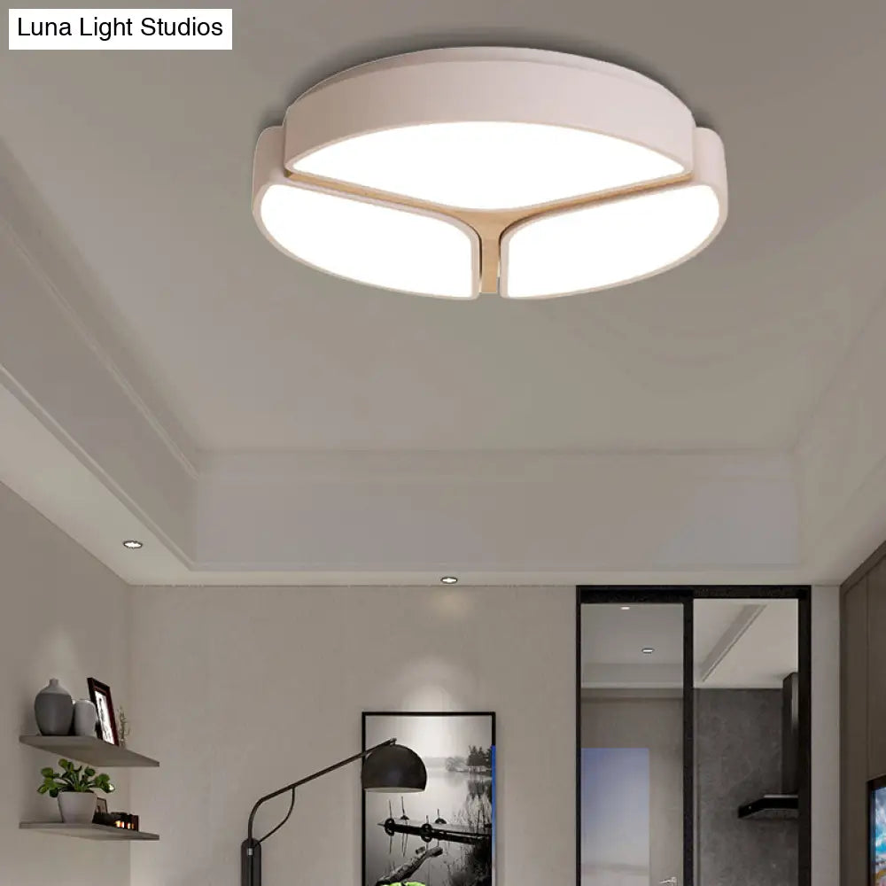16’/19.5’/23.5’ Macaron Metallic Led Flushmount Light - Warm/White