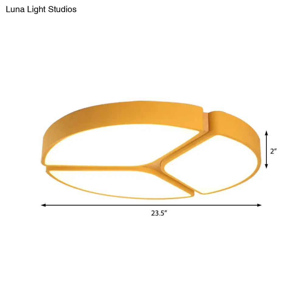 16’/19.5’/23.5’ Macaron Metallic Led Flushmount Light - Warm/White